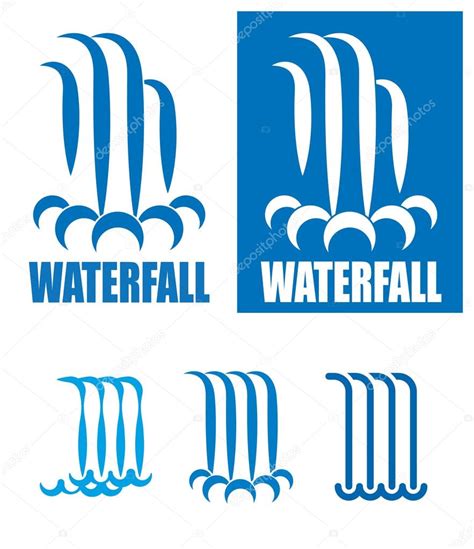 Waterfalls Logo Set — Stock Vector © Blacklighttrace 82212046