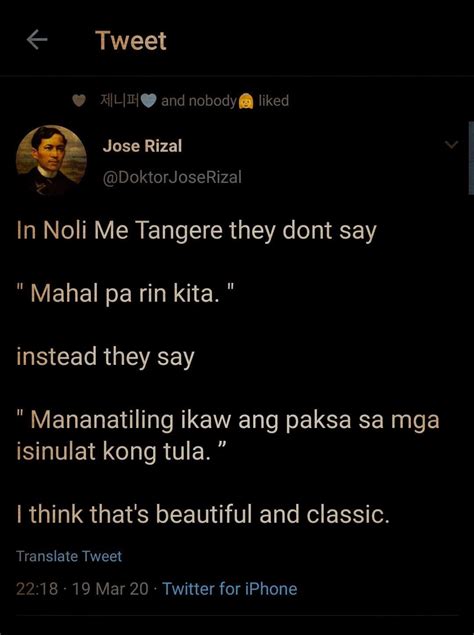 Jose Rizal Noli Me Tangere Tagalog Quotes Top 12 Famous Quotes About
