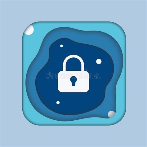Vector Graphic Of Lock Icon Illustration With Blue Color Scheme Stock