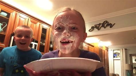 Pie Face Challenge Watch Me Get Whipped Cream In The Face Youtube