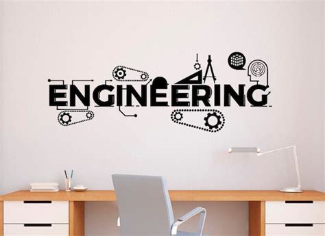 Engineering Wall Decal Vinyl Sticker Science Technology Art Etsy India