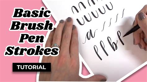 Basic Brush Pen Strokes Tutorial Youtube