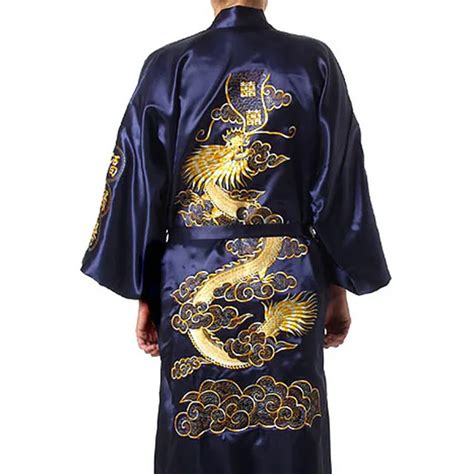 7colors Traditional Japanese Kimono Emboridery Dragon Robe Men
