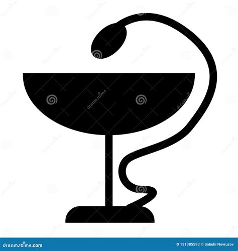 Caduceus And Bowl Of Hygieia Health Symbols Vector Icons Isolated On