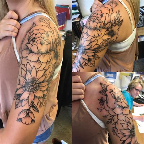 Floral Half Sleeve Tattoo With Images Sleeve Tattoos For Women