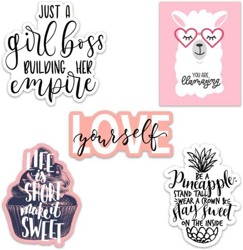 bdlv super cute girl inspirational motivational quote aesthetic vinyl stickers for