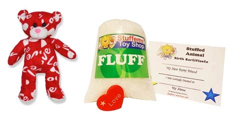 Make Your Own Stuffed Animal Mini 8 Inch Red Love Teddy Bear Kit No