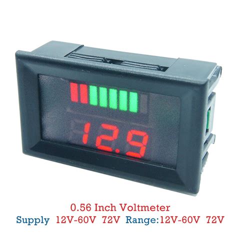 V V Lead Acid Battery Capacity Led Indicator Digital Voltmeter