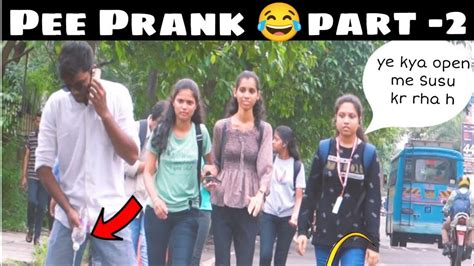 Peeing Prank On Cute Girls 😂 2022 Pee Prank Part 2 Funny Prank Video Reaction Youtube