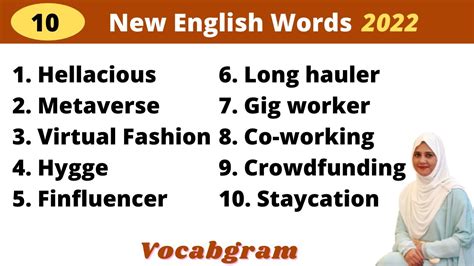 New English Words 10 Brand New Words Added To The Dictionary In 2022