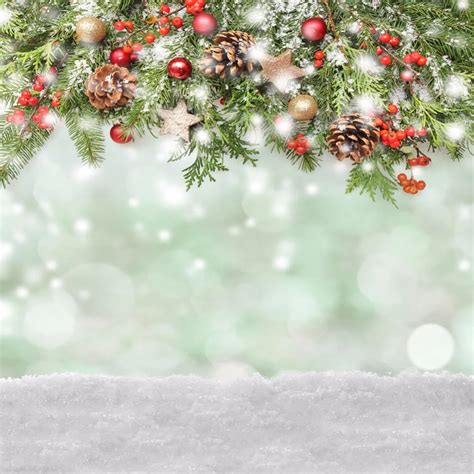 Christmas Background Vinyl Photography Backdrop Snowflake Glitter Light