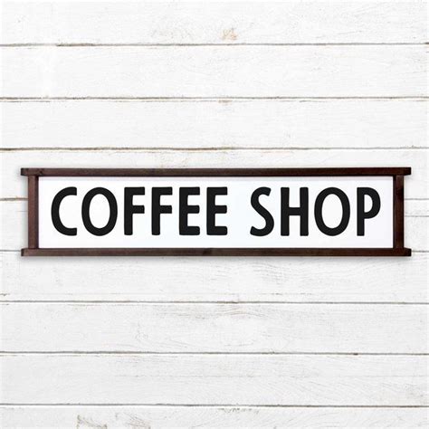See more ideas about funny, shop signs, funny signs. Coffee Shop Sign - 100% Handmade and Hand-Painted in ...