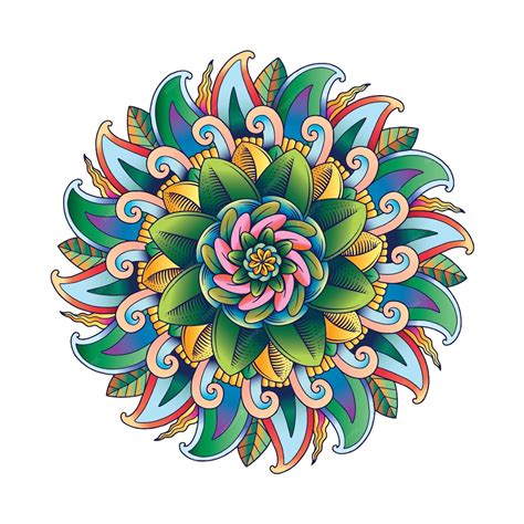 Premium Vector Colorful Mandala Design Wallpaper Print Design