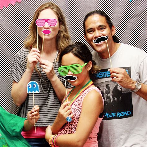 80s Printable Photo Booth Props Paper And Cake