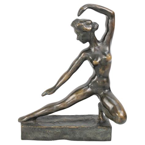 Sigge Berggren Swedish Modernist Nude Bronze Sculpture 1940s For Sale