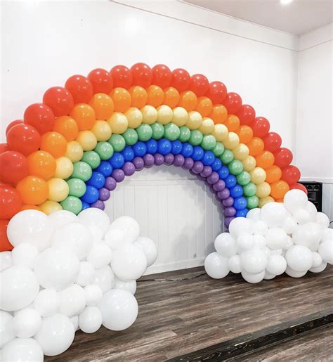 rainbow balloon arch large balloon delivery melbourne