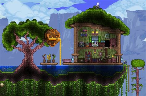 Witch Doctors House In The Jungle Terraria House Ideas Terraria Castle Terraria House Design