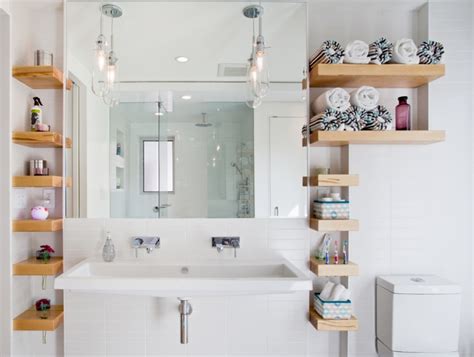 Turn your bathroom — master bath, powder room, or both — into a zen zone with these genius bathroom shelf ideas. 18+ Bathroom Floating Shelves Designs, Ideas | Design ...