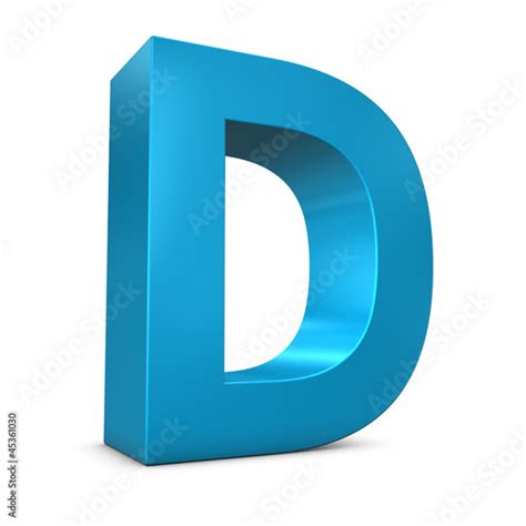 Letter D 3d Render Illustration Isolated Stock Photo And Royalty Free