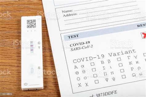 Covid19 Test With Variants Using Greek Alphabet Stock Photo Download
