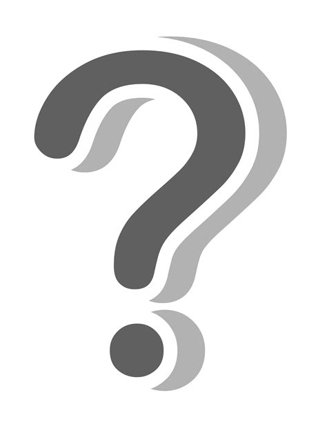 The question mark glyph is also often used in place of missing or unknown data. Question mark PNG