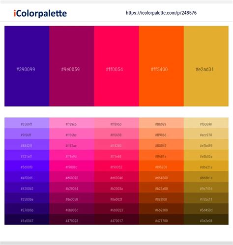366 Bright Color Palettes Curated Collection Of Color Palettes