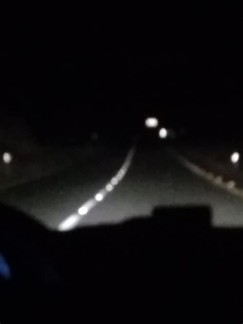 Freind Driving At Night This Is The Road We Litterly Switched Lanes