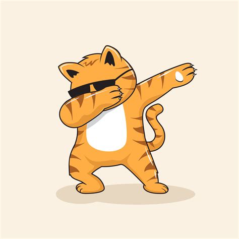 Dabbing Cat Vector Art Icons And Graphics For Free Download