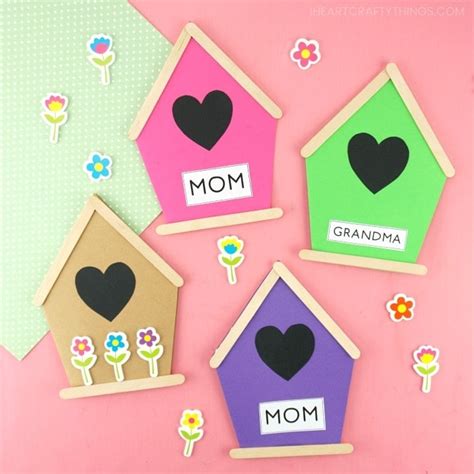 Mothers Day Birdhouse Card I Heart Crafty Things