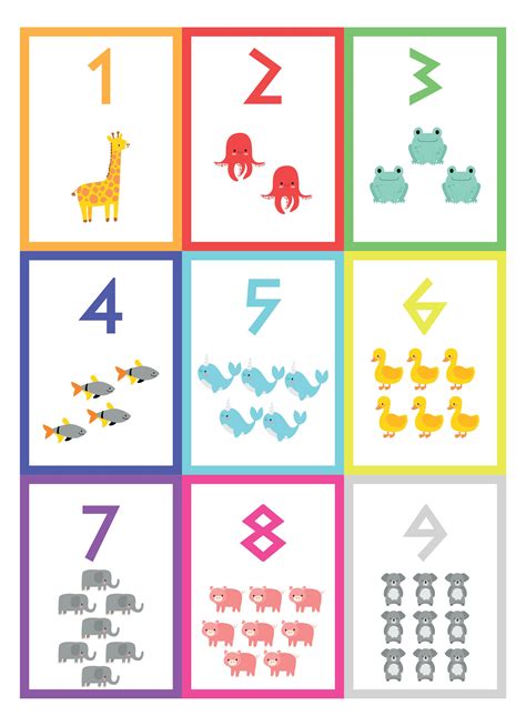 Number Cards 1 10 With Pictures Free Printable Printable Templates