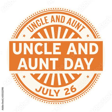 Uncle And Aunt Day July Stock Vector Adobe Stock