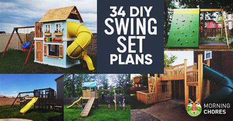 For adults, it can be a gazebo, a shed with a barbecue or a barbecue, benches, etc. 34 Free DIY Swing Set Plans for Your Kids' Fun Backyard Play Area