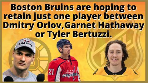 Boston Bruins Are Hoping To Retain Just One Player Between Dmitry Orlov