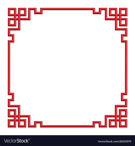 3d chinese border frame vector image on vectorstock in 2023 page