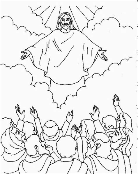 Ascension Of Jesus Christ Coloring Pages Sunday School Coloring Pages