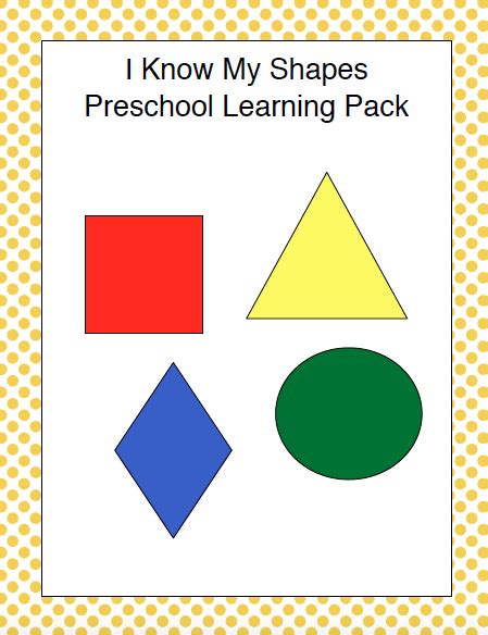 Free I Know My Shapes Printable For Preschoolers Shapes Preschool