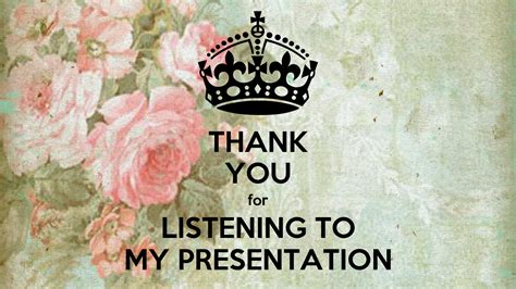 Share the best gifs now >>>. THANK YOU for LISTENING TO MY PRESENTATION Poster ...
