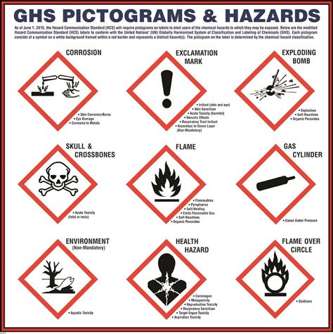 GHS Pictograms Poster First American Safety