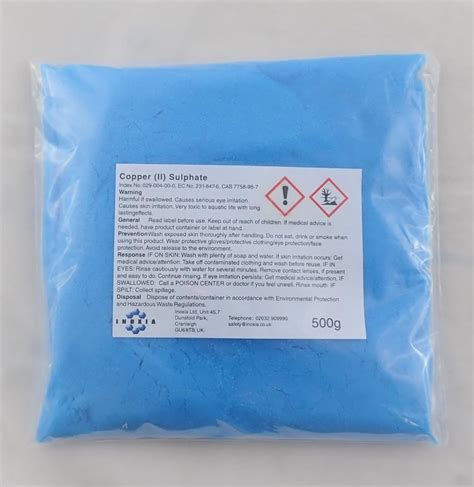 Copper Ii Sulphate Pentahydrate Sulfate Technical Grade 100g 5kg