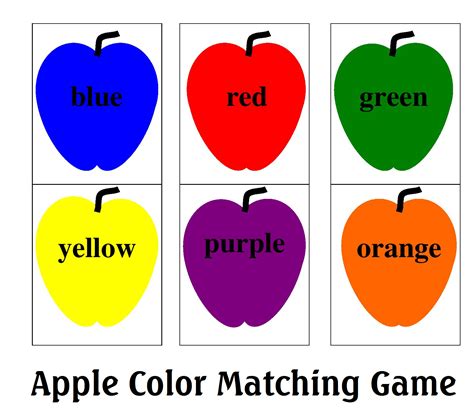 Apple Color Matching Game in 2020 | Apple coloring, Matching games, Color matching