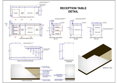 Reception Desk AutoCAD D Drawing Plan N Design OFF
