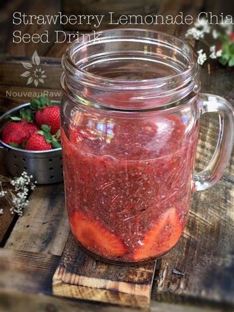 Strawberry Lemonade Chia Seed Drink With Images Chia Seed Drinks