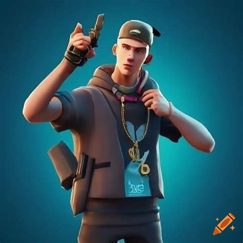 Nf In Fortnite Holding A Weapon On Craiyon