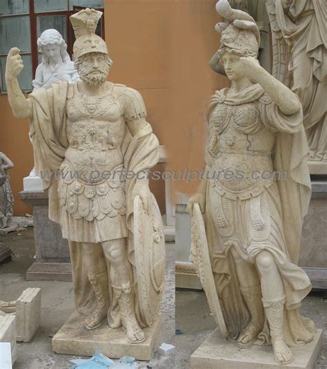 Outdoor Garden Life Size Marble Stone Greek Roman Soldier Sculpture
