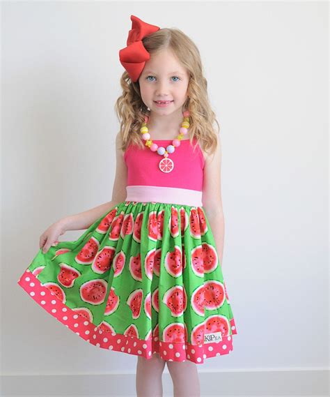 Pink Wonderful Watermelon Dress Infant Toddler And Girls Toddler