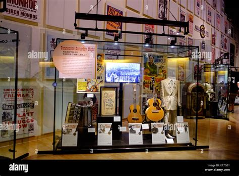 An Exhibit At The Country Music Hall Of Fame In Nashville Tennessee