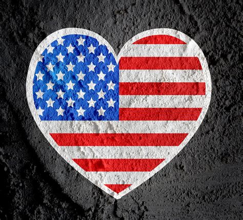 Love Usa American Flag Sign Heart Symbol Free Stock Photo Public