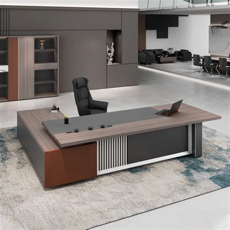 Luxury Furniture Wood Design Mdf Home Executive L Shaped Ceo Office