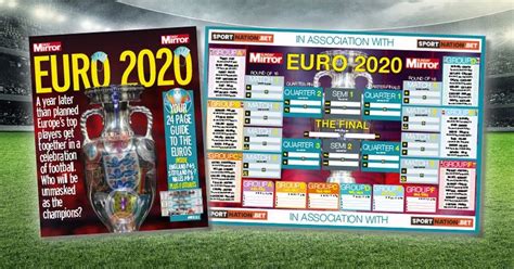 When the draw takes place on 30th november 2019 our uefa euro 2020 finals spreadsheet wallchart (.xls and.xlsx) will be updated with all of the correct teams for the group games along with the adjusted match times. Euro 2020 wallchart: Download yours for FREE with all the ...