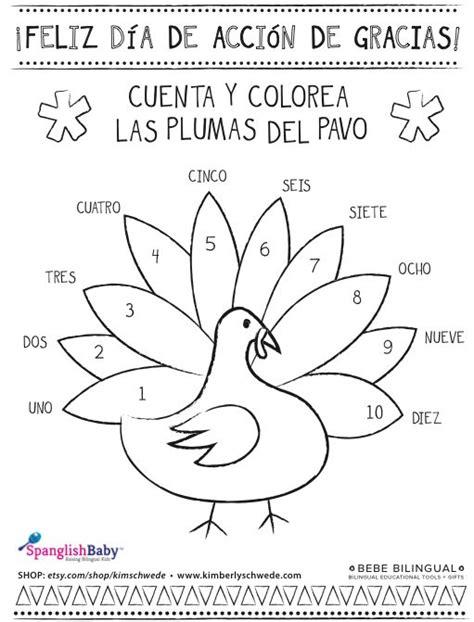 Start your review of look out kindergarten, here i come. Thanksgiving coloring sheet in Spanish (Printable) via ...